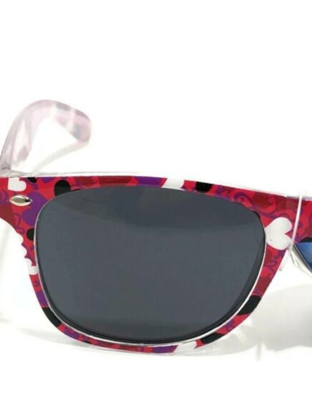 Pink Heart Print Sunglasses UV400 Retro NEW NWT